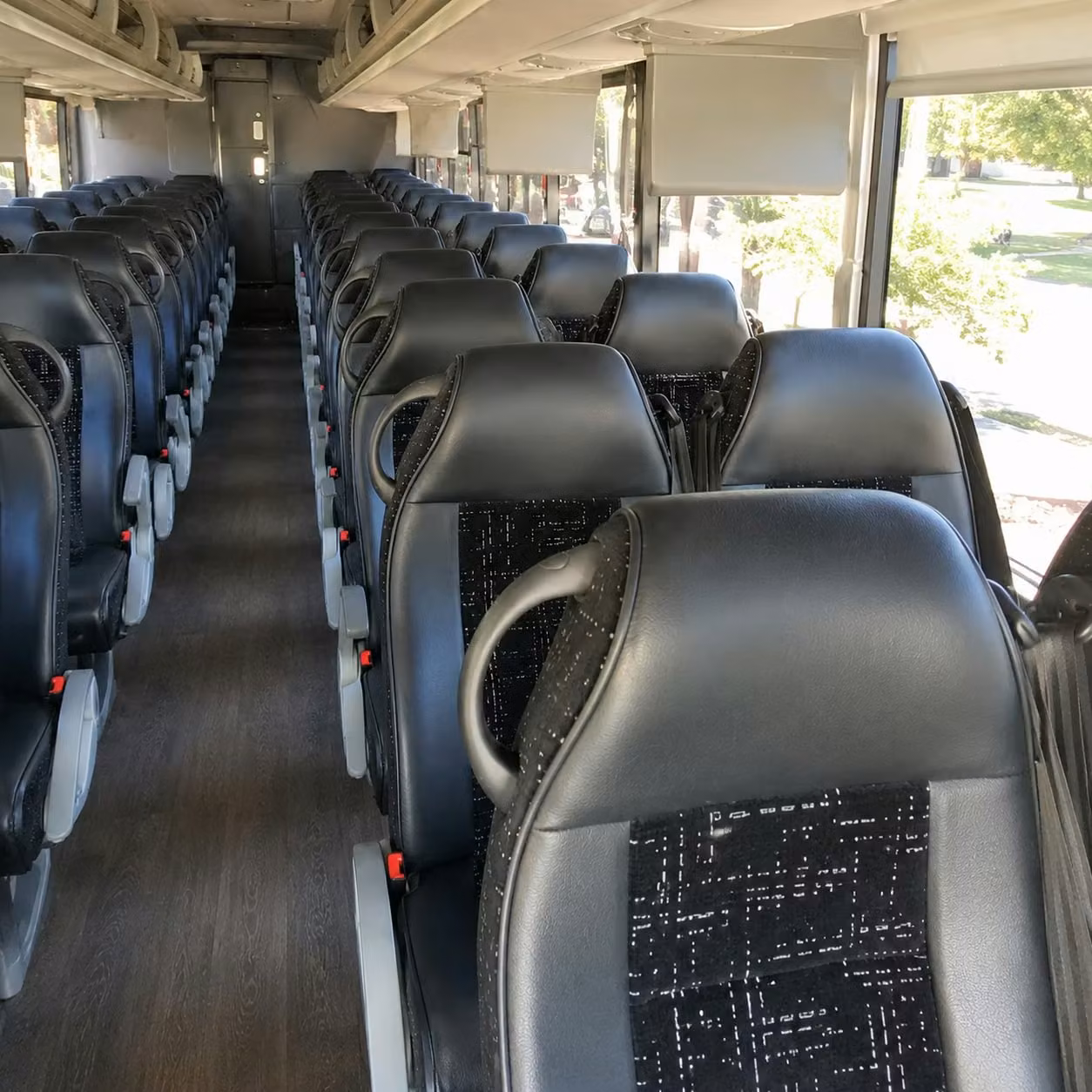 lexington charter bus rental interior